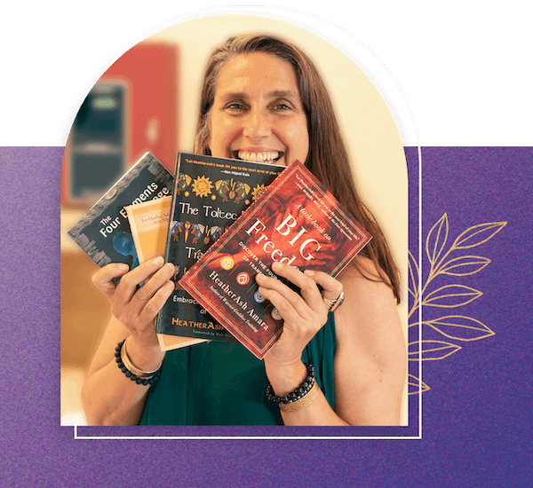 HeatherAsh holding her books